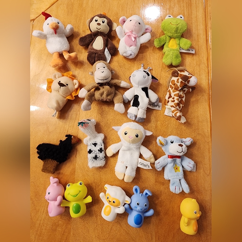 Carter's Plush Animal Toy Set - Brown, White, Green